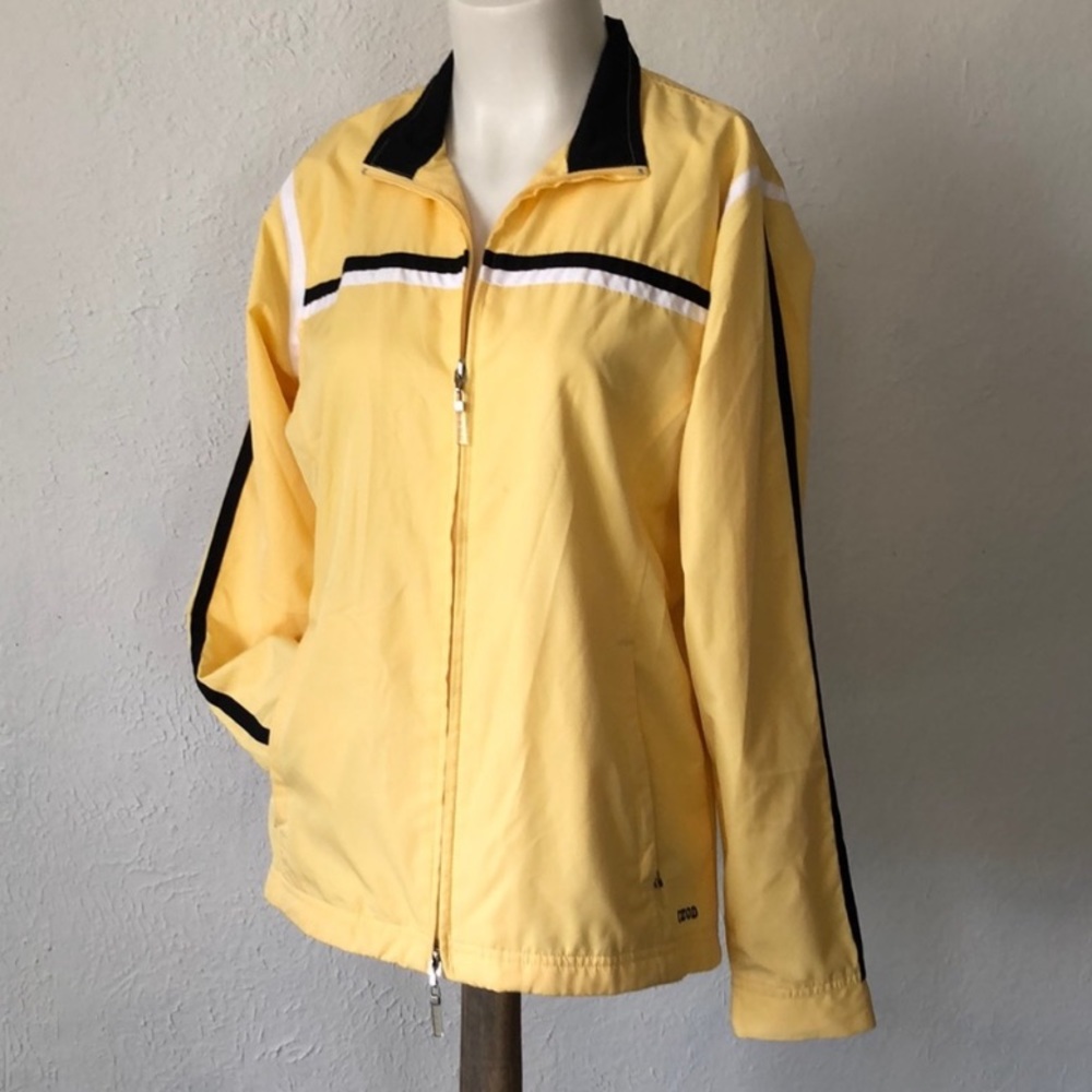 IZOD yellow sporty windbreaker size L